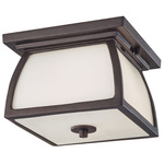 Wright House Outdoor Ceiling Light - Floor Model - Oil Rubbed Bronze / Opal