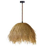 Malibu Pendant - Black / Straw