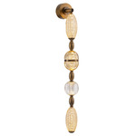 Dubai Wall Light - Aged Golden Brass / Clear