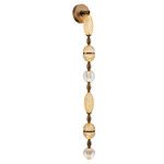 Dubai Wall Light - Aged Golden Brass / Clear