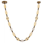 Dubai Pendant - Aged Golden Brass / Clear