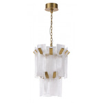 Belmont Chandelier - Aged Golden Brass / Clear