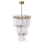 Belmont Chandelier - Aged Golden Brass / Clear