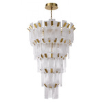 Belmont Chandelier - Aged Golden Brass / Clear