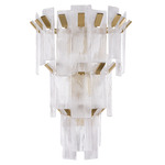 Belmont Wall Light - Aged Golden Brass / Clear
