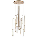 Belvedere Chandelier - Antique Brass / Clear