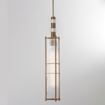 Arbor Pendant - Antique Brass / Satin White