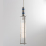 Arbor Pendant - Satin Nickel / Textured Blue