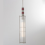 Arbor Pendant - Satin Nickel / Textured Oxblood