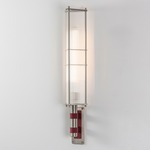Arbor Wall Sconce - Satin Nickel / Textured Oxblood
