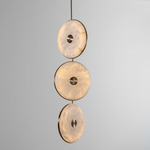 Beran Drop Chandelier - Antique Brass / Alabaster