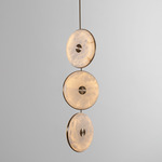 Beran Drop Chandelier - Antique Brass / Alabaster