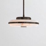 Beran Horizontal Pendant - Dark Bronze / Alabaster