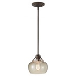 Urban Renewal 1234 Pendant - Rustic Iron / Clear Seeded