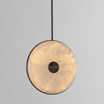 Beran Vertical Pendant - Dark Bronze / Alabaster