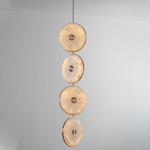 Beran Drop Chandelier - Brushed Brass / Alabaster