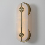 Brace Wall Sconce - Antique Brass / Alabaster