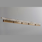Colt Multi Linear Pendant - Antique Brass / Textured Cream