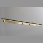 Colt Multi Linear Pendant - Brushed Brass / Satin Olive