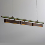 Colt Multi Linear Pendant - Dark Bronze / Satin Olive