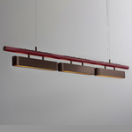 Colt Multi Linear Pendant - Dark Bronze / Textured Oxblood