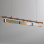 Colt Multi Linear Pendant - Satin Nickel / Satin Hazel