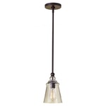 Urban Renewal 1261 Pendant - Oil Rubbed Bronze / Clear Seeded