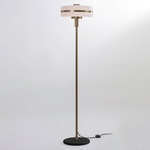 Masina Floor Lamp - Antique Brass / Satin Black