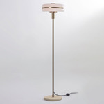 Masina Floor Lamp - Antique Brass / Satin Dove