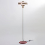 Masina Floor Lamp - Antique Brass / Textured Oxblood