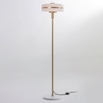 Masina Floor Lamp - Brushed Brass / Satin White
