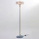 Masina Floor Lamp - Brushed Brass / Textured Blue