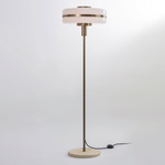 Masina Floor Lamp - Antique Brass / Satin Dove