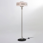 Masina Floor Lamp - Satin Nickel / Textured Black