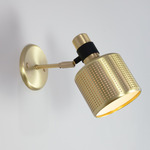 Riddle Wall Sconce - Brushed Brass / Textured Black
