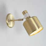 Riddle Wall Sconce - Brushed Brass / Textured Cream
