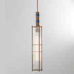 Arbor Pendant - Antique Brass / Textured Blue