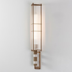 Arbor Wall Sconce - Antique Brass / Satin White