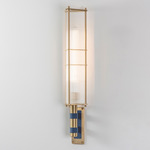 Arbor Wall Sconce - Brushed Brass / Textured Blue