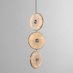 Beran Drop Chandelier - Satin Nickel / Alabaster