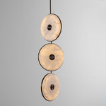 Beran Drop Chandelier - Dark Bronze / Alabaster