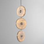 Beran Drop Chandelier - Satin Nickel / Alabaster