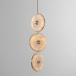 Beran Drop Chandelier - Brushed Brass / Alabaster