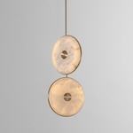 Beran Drop Chandelier - Brushed Brass / Alabaster