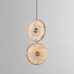 Beran Drop Chandelier - Satin Nickel / Alabaster
