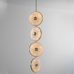Beran Drop Chandelier - Antique Brass / Alabaster