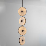 Beran Drop Chandelier - Dark Bronze / Alabaster