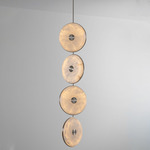 Beran Drop Chandelier - Satin Nickel / Alabaster