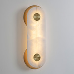 Brace Wall Sconce - Antique Brass / Alabaster