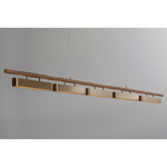 Colt Multi Linear Pendant - Antique Brass / Satin Hazel